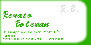 renato boleman business card